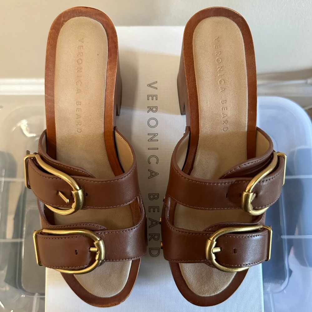 Veronica Beard Halifax Platform Clog Sandals - Picture 7 of 8